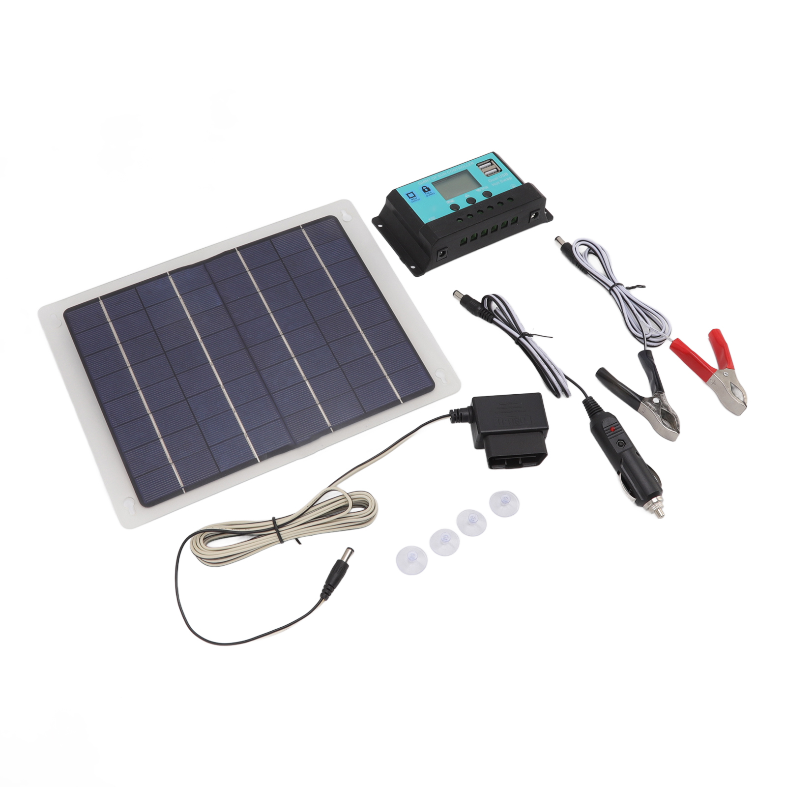 10-w-solarpanel-ladegerät, Monokristallin, 18 V, 50 A, Dual-usb Mit Mppt-regler, Solarpanel-set Für Den Außenbereich Und Das Auto