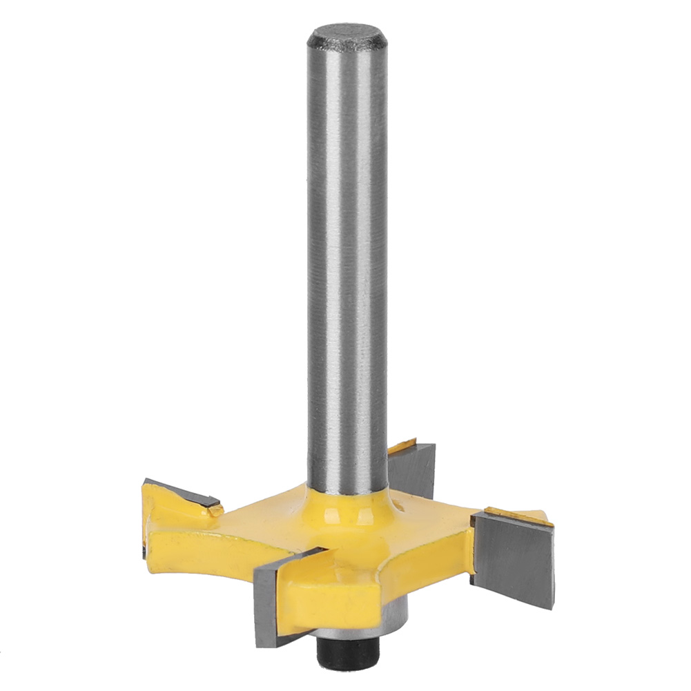 4-klingen-fräser Aus Hartmetall, Fräswerkzeug, Holzbearbeitungszubehör, 4-klingen-t-nutfräser 6x1/4