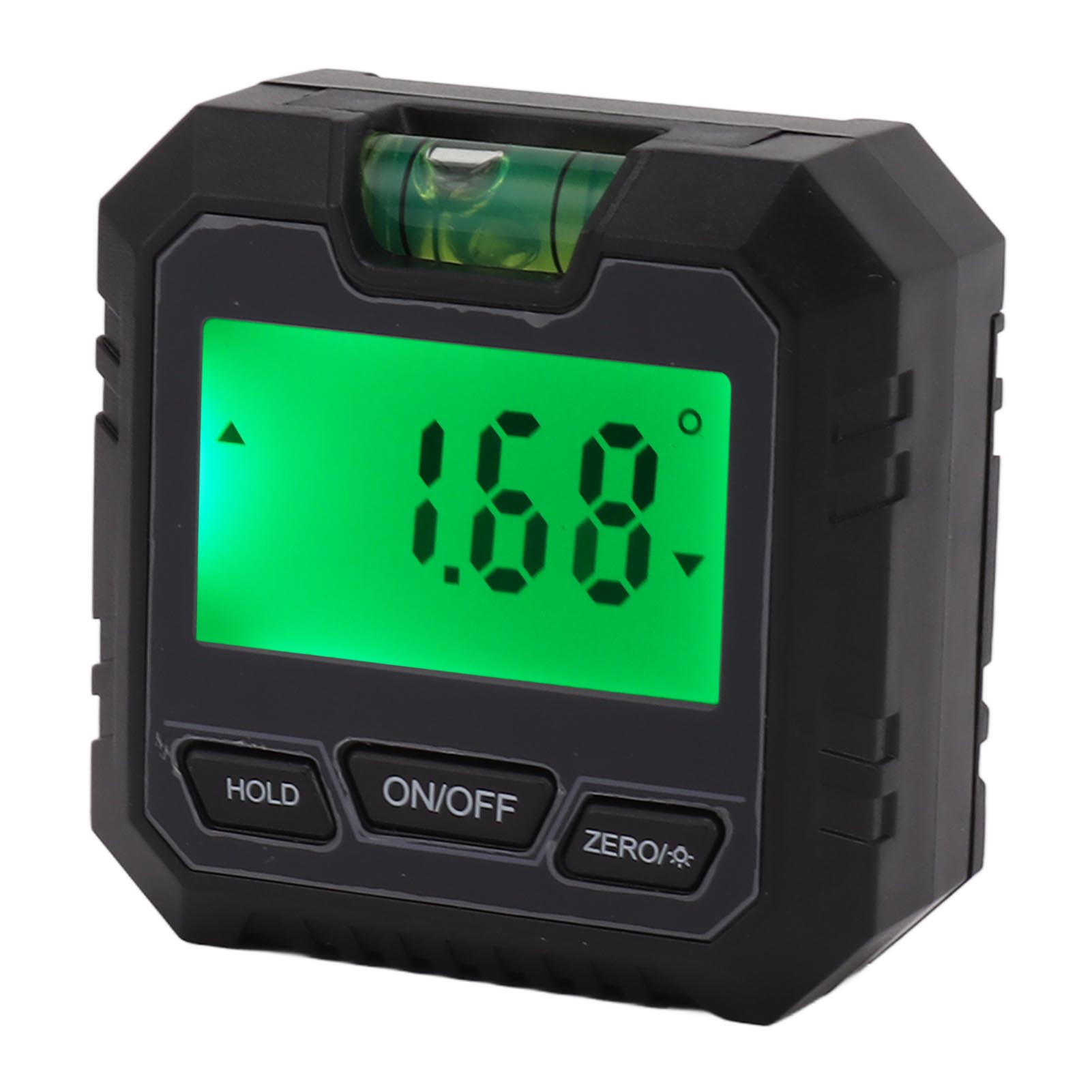 Digitaler Winkelmesser, Mini-wasserwaage Aus Abs-kunststoff Mit Magnetfuß Für Schreiner-, Bau- Und Mauerwerksarbeiten, Schwarz