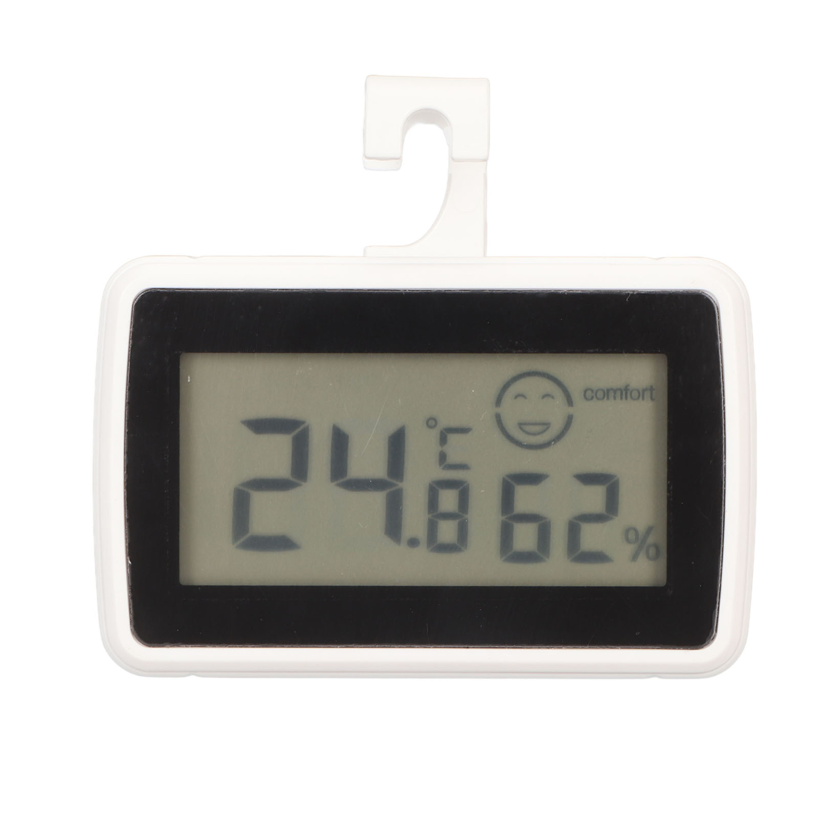 Digitales Hygrometer, Raumthermometer, Feuchtigkeitsmesser, Präzises Temperatur- Und Feuchtigkeitsmessgerät Mit Gesichtsausdrucksanzeige, Weiß Und Schwarz