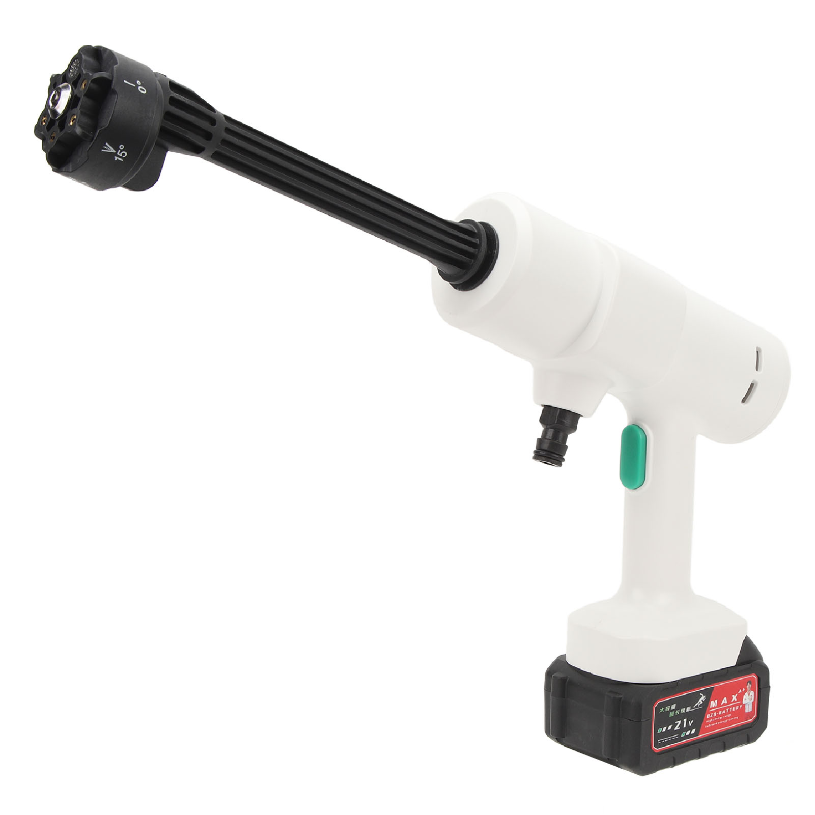 6-in-1 Akku-hochdruckreiniger Mit Sprühdüse, Eu-stecker, 100–240 V, 12000 Mah, 2,4 Mpa, Tragbarer Hochdruckreiniger Für Zäune Und Gärten, Weiß