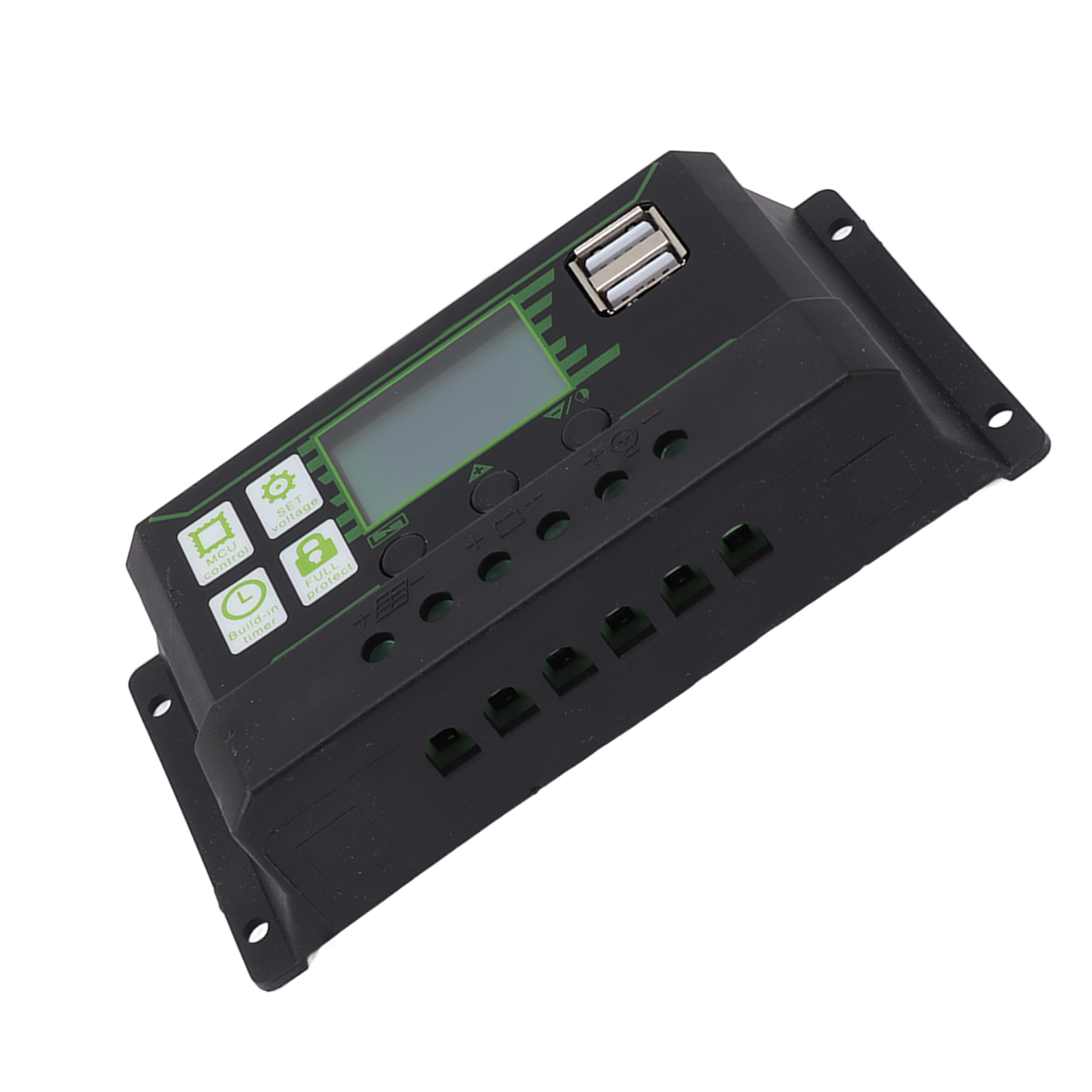 Solar-laderegler Pwm Dual-usb-solarpanel-ladegerät Entladeregler Mit Großem Lcd-display 70a