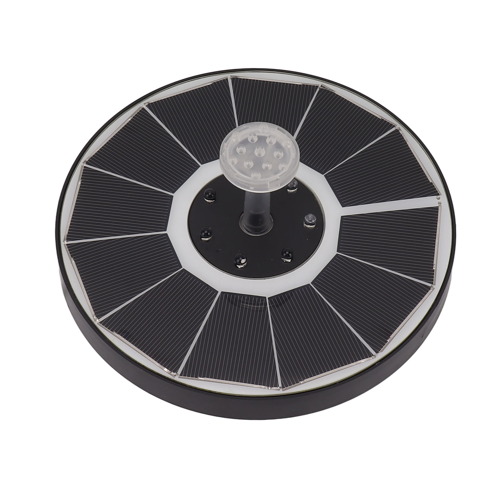 Solar-springbrunnenleuchte Mit 8 Düsen, 3,5 W, 900 Mah, Farbenfroh, Leistungsstark, Solar-vogeltränke, Für Garten Und Vogeltränke, Transparente Düsen