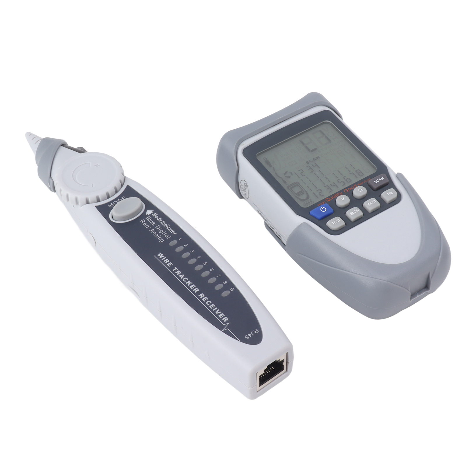 Kabelsuchgerät Mit Empfänger, Drahttester, Leitungsfinder Mit Lcd-display, Poe-batteriespannungsmessung Für Telefon Und Internet