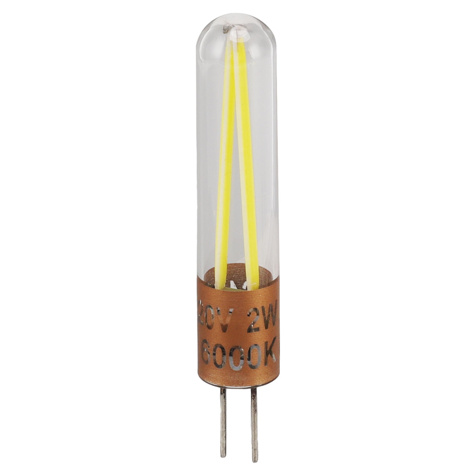 Stück G4 Led-lampen, 2 W, 6000 K, Weißes Licht, Hohe Farbwiedergabe, Glasröhre, Standard-g4-sockel, 220 V Wechselstrom