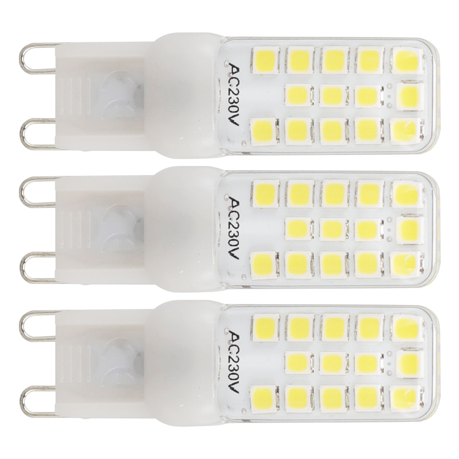 Stück G9 Led-lampen, 5 W, Dimmbar, Für Kronleuchterbeleuchtung Im Innenbereich, 6000 K, 450 Lm, 220 V