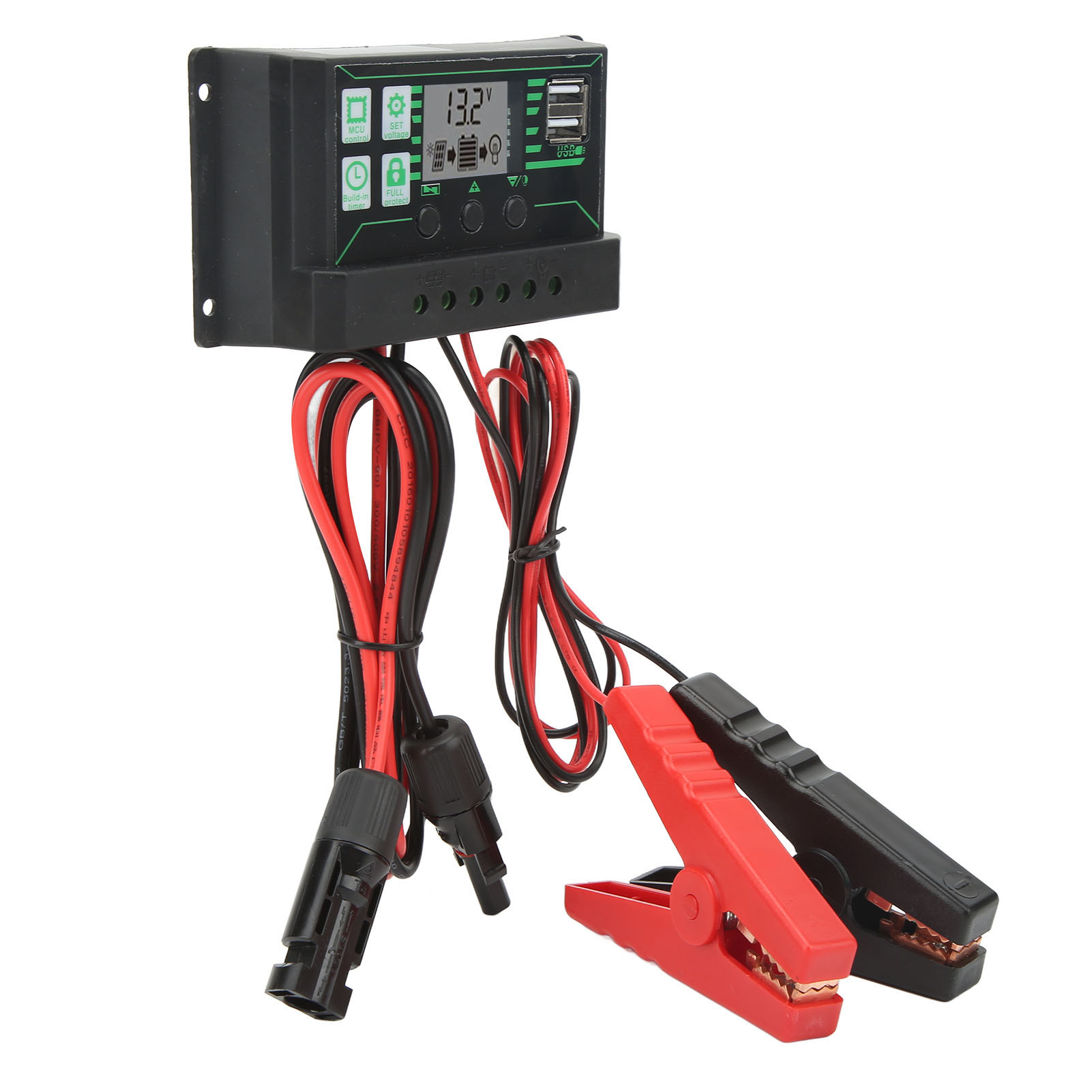 12v/24v Mppt-solarladeregler, 360w Solarmodulregler Mit Einstellbaren Parametern Und Lcd-anzeige Für Den Außenbereich