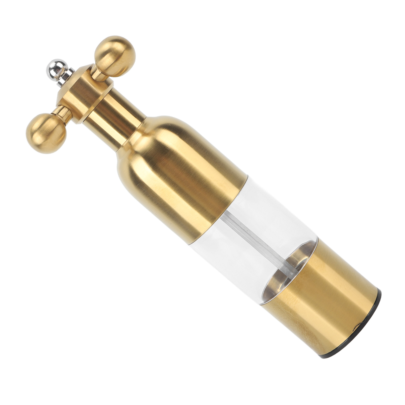 Professionelle, Nachfüllbare Pfeffermühle Mit Keramikrotor, Einstellbarer Mahlgrad, Manuell, Für Die Küche, Gold L