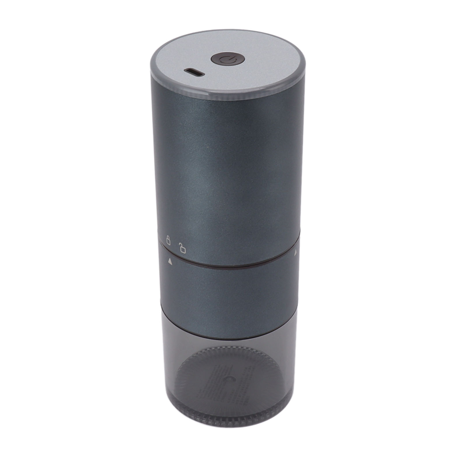 Elektrische Kaffeemühle, Fein/grob Einstellbar, Automatischer Usb-ladeanschluss, Tragbar, Kabellos, 110 Ml, Blau-grau