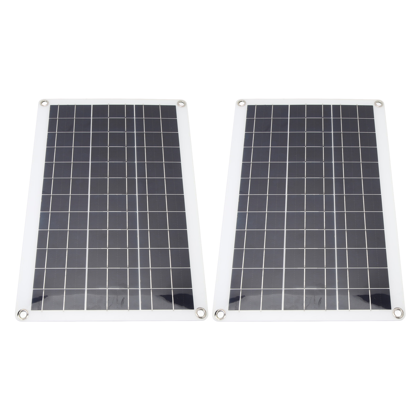 2er-set Solarpanel-set, 18 W, 18 V, Polykristallines Silizium, Tragbarer Usb-typ-c-gleichstrom-solarpanel-ladegerät Mit Batterieklemme Für Auto, Wohnmobil, Boot