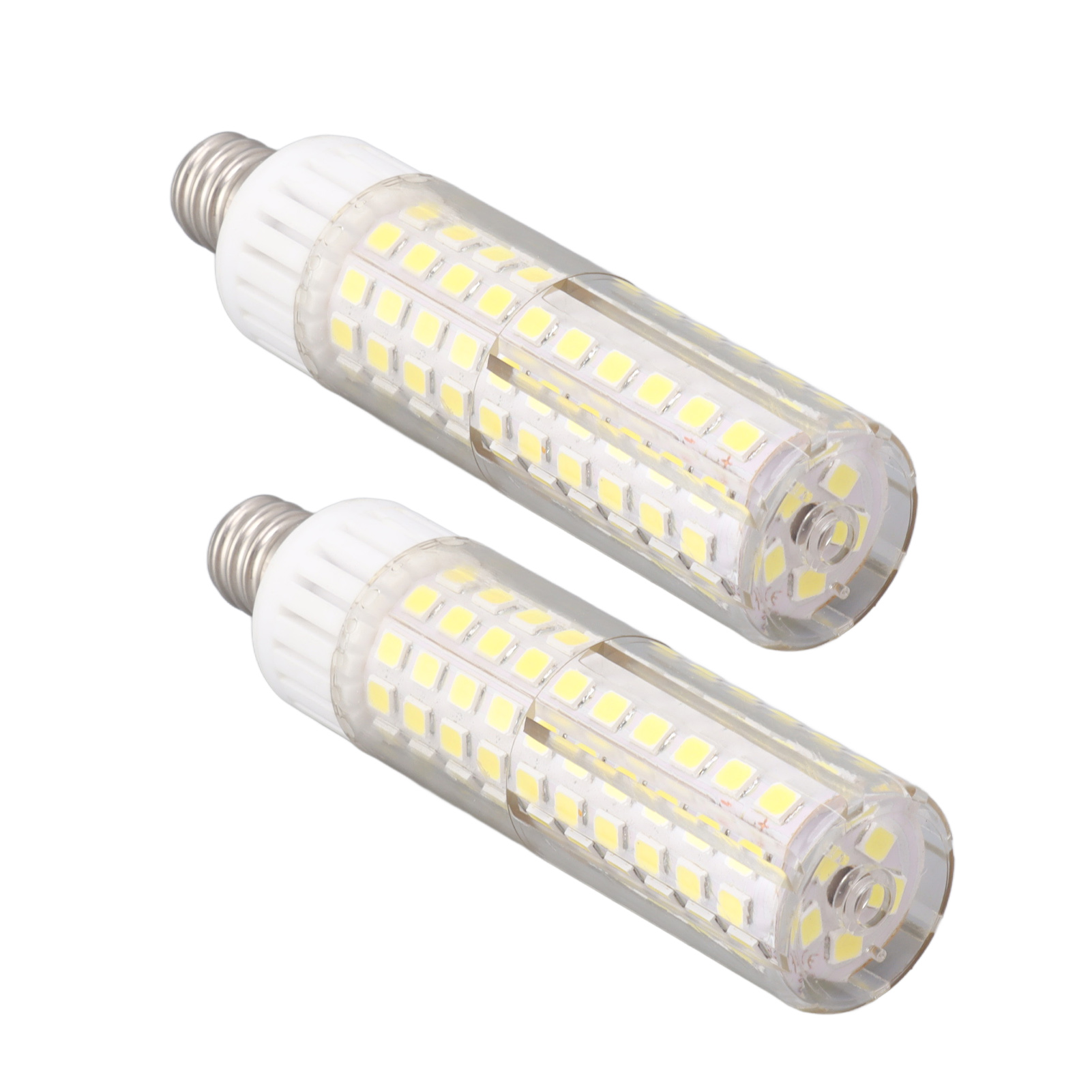 2er-pack Led-maiskolbenlampen, 6000k Weiße Led-lampen, 2835 Smd 125, E12-fassung, Für Zuhause, Werkstatt, Büro, 100–130 V