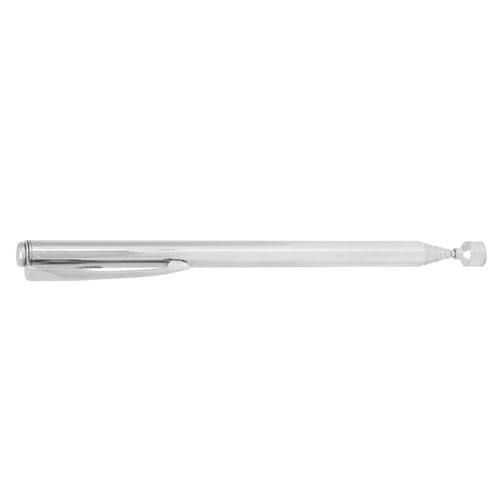 2 Pfund Permanentmagnet-aufheberstift, Teleskop-aufheber Aus Edelstahl Mit Clip, Silber