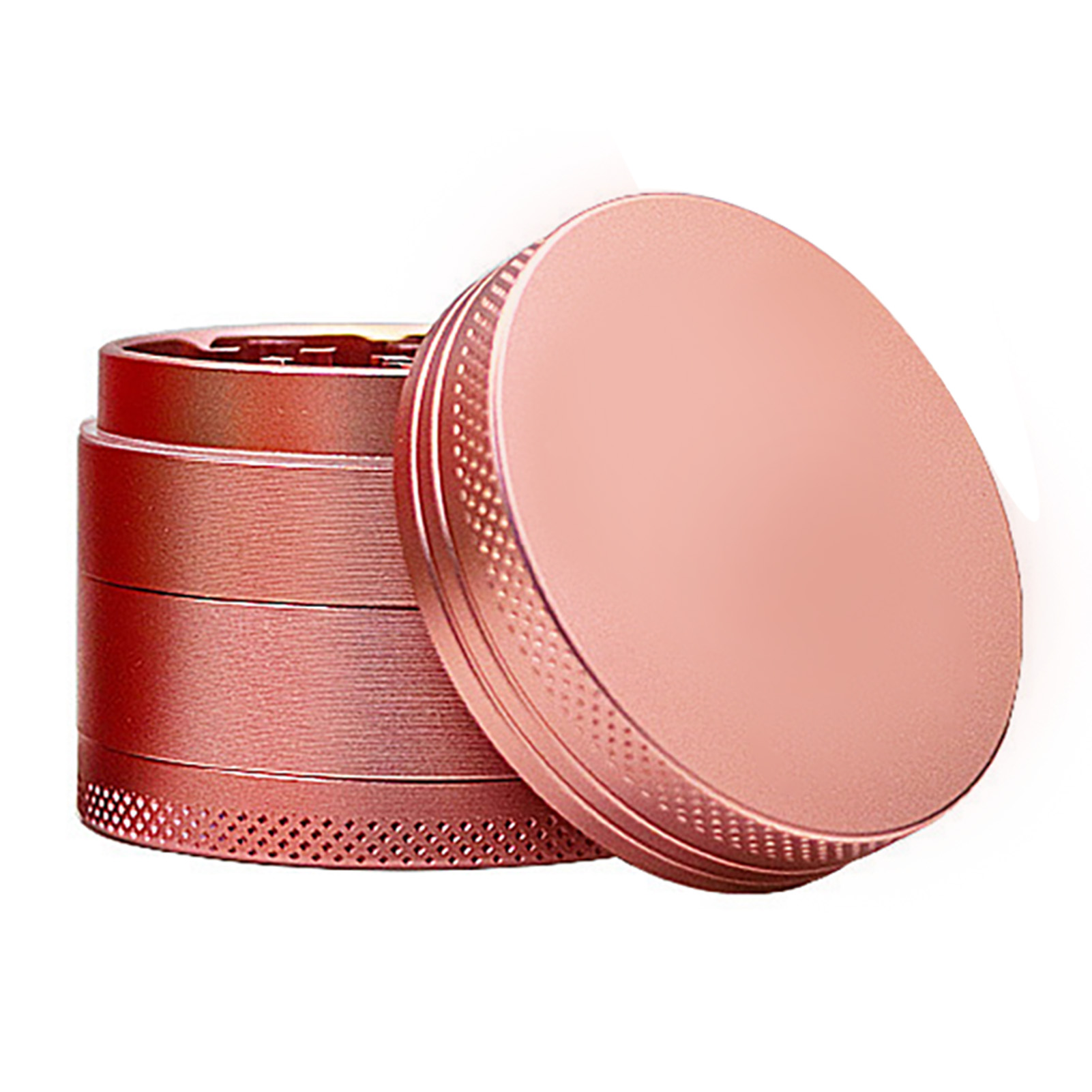 Rauchmühle 50 Mm, 4-lagig, Zinklegierung, Kräuter- Und Gewürzmühle, Fester Griff, Effizient, Pinkfarben