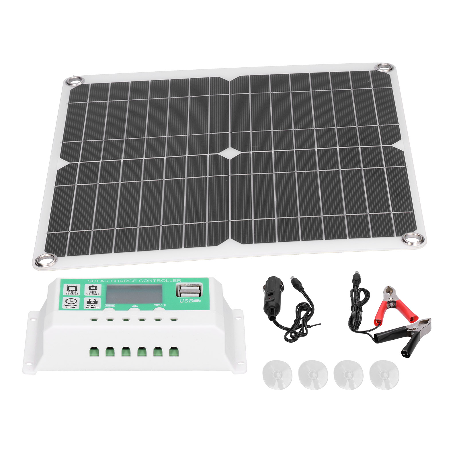 40w 18v Monokristallines Flexibles Silizium-solarpanel Mit 30a Solarladeregler Zum Laden Von Autos Und Wohnmobilen