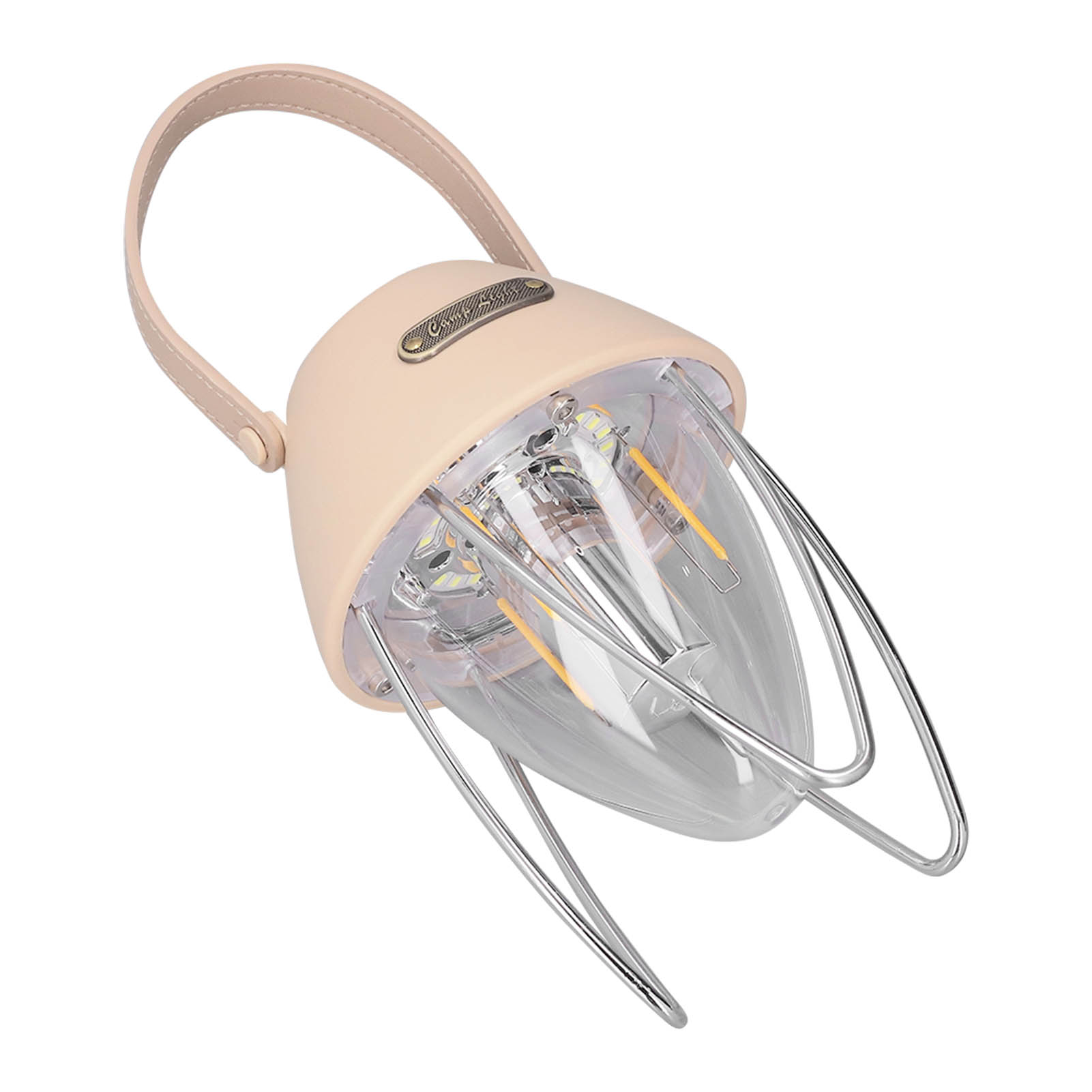 Wiederaufladbare Led-campinglaterne Mit 3 Lichtmodi, Hängeleuchte Für Den Außenbereich, Tragbare Zeltlampe, Cremefarben