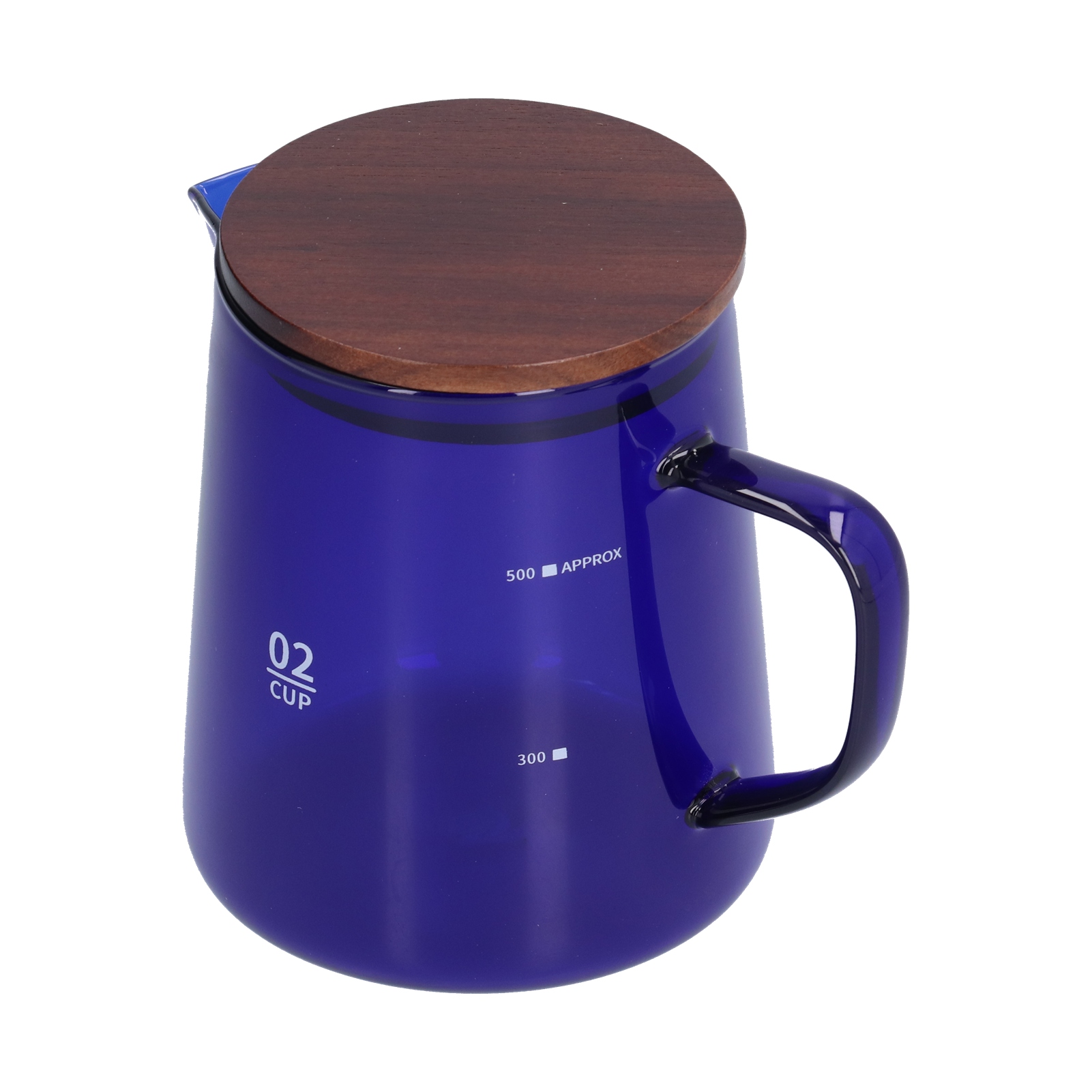 500 Ml Hitzebeständiger Kaffeekessel Mit Holzdeckel, Haushalts-teekessel Für Zuhause Und Büro, Blau