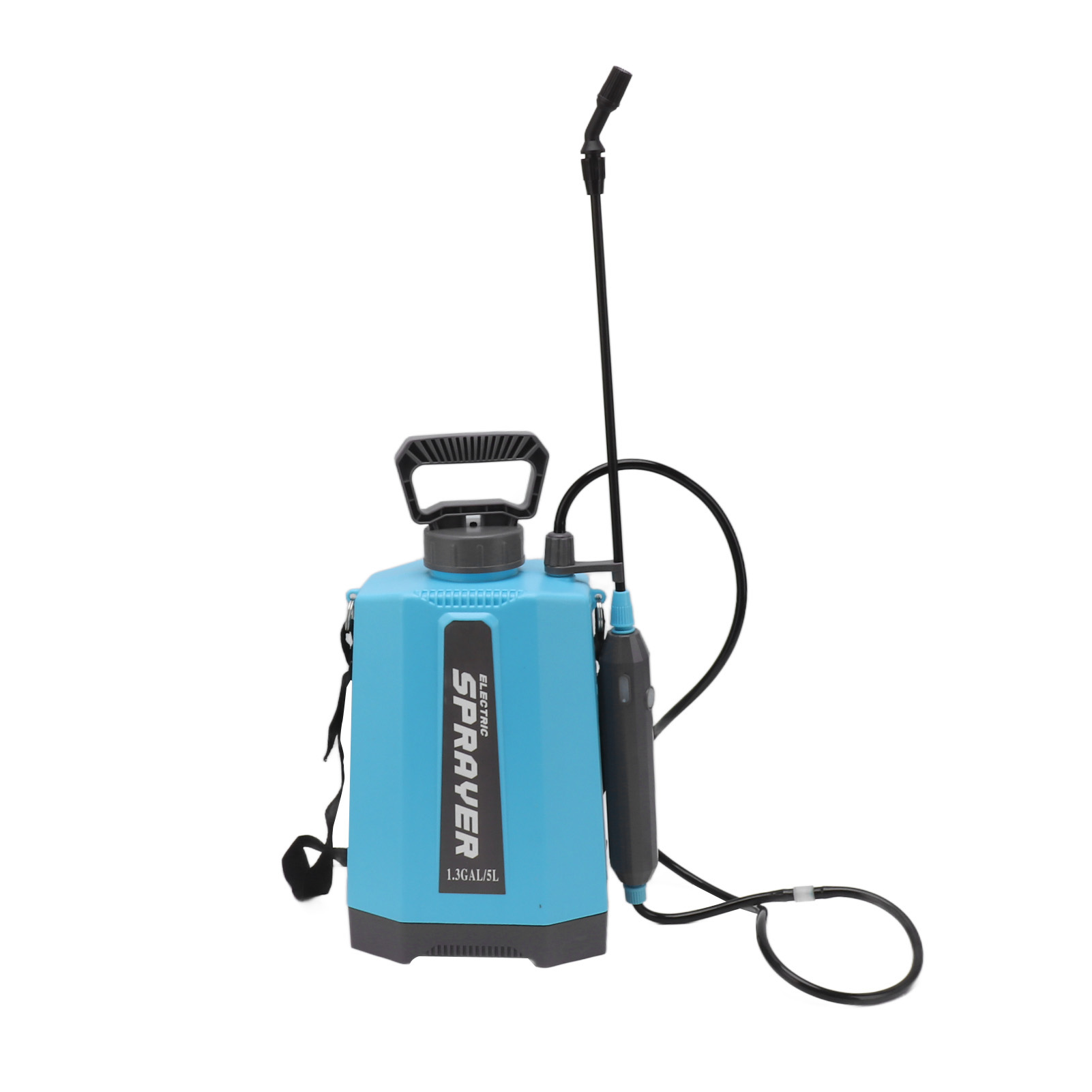 Akkubetriebene, Multifunktionale Elektrische Gartenspritze Mit 3 Sprühdüsen Zur Schultermontage, Geeignet Zum Bewässern Von Blumen Und Versprühen Von Medikamenten, Blau