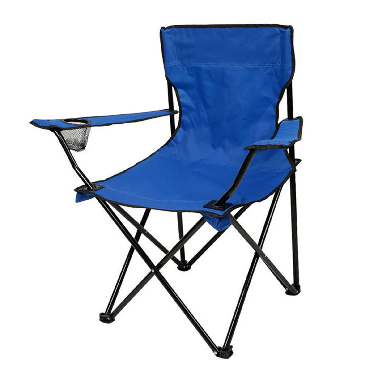 Tragbarer Klappstuhl, Leicht, Mobil, Robust Und Bequem – Ideal Für Camping, Angeln, Grillen Und Wandern. Blau.