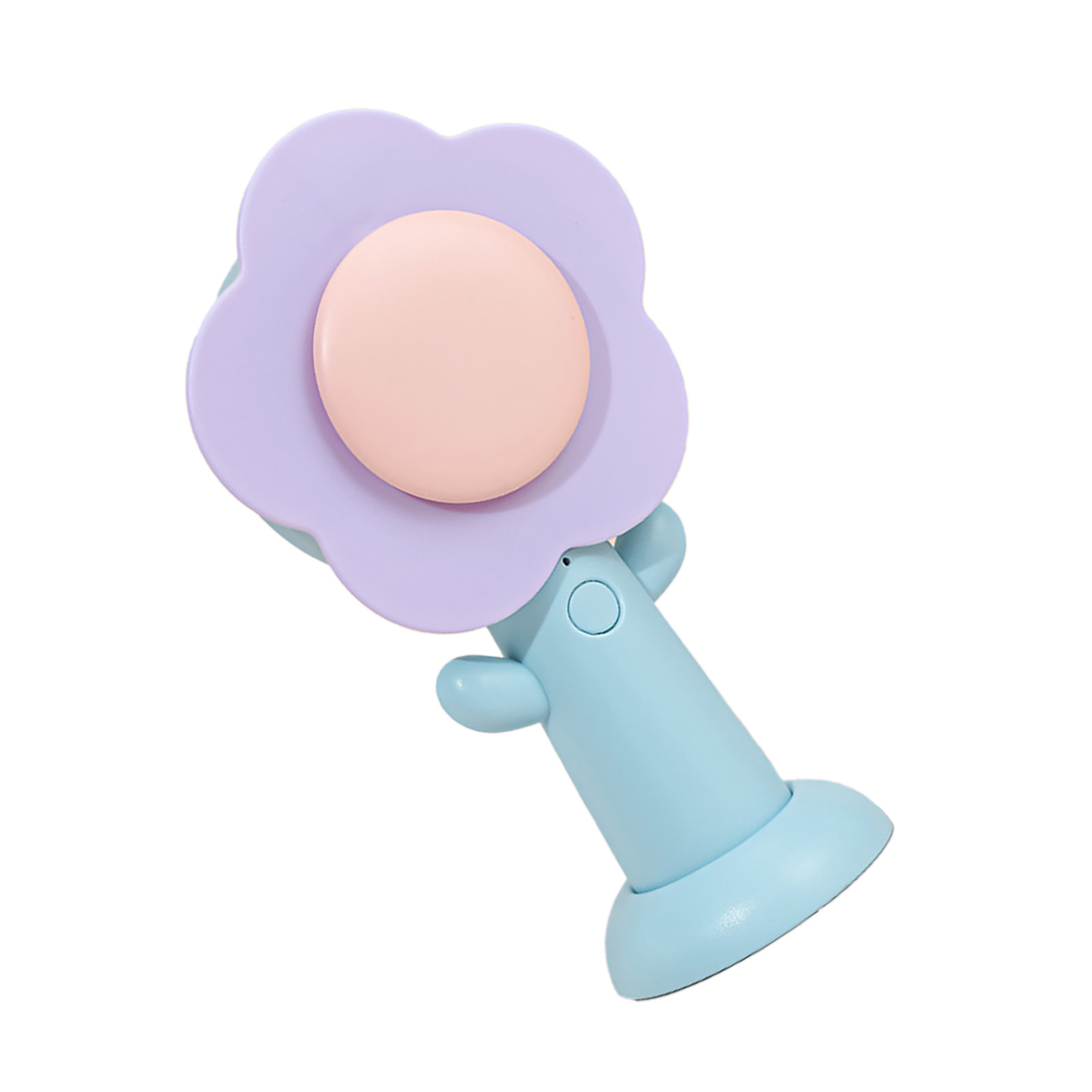Mini-handventilator In Niedlicher Blumenform, Starker Luftstrom, Usb-aufladbar, Kleiner Tischventilator Für Zuhause, Büro Und Reisen, Blau