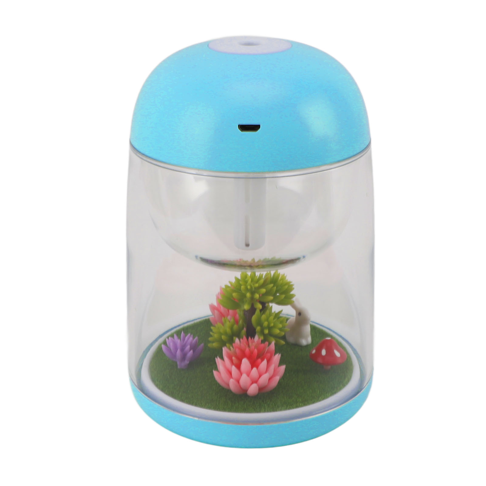 Mini-luftbefeuchter, Niedlich, Leise, 2-in-1-ultraschall-luftbefeuchter Mit Ätherischen Ölen Für Schlafzimmer, Büro Und Auto, Blau