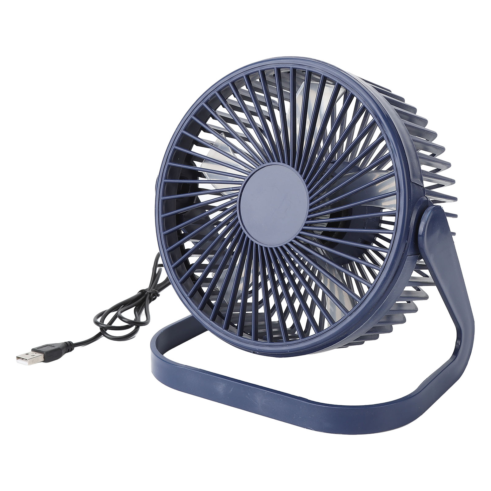 Kleiner, Tragbarer Und Wiederaufladbarer Usb-tischventilator Mit 2 Geschwindigkeitsstufen, Blau, 15 Cm (6 Zoll) Durchmesser, Für Studentenwohnheime Und Den Außenbereich.