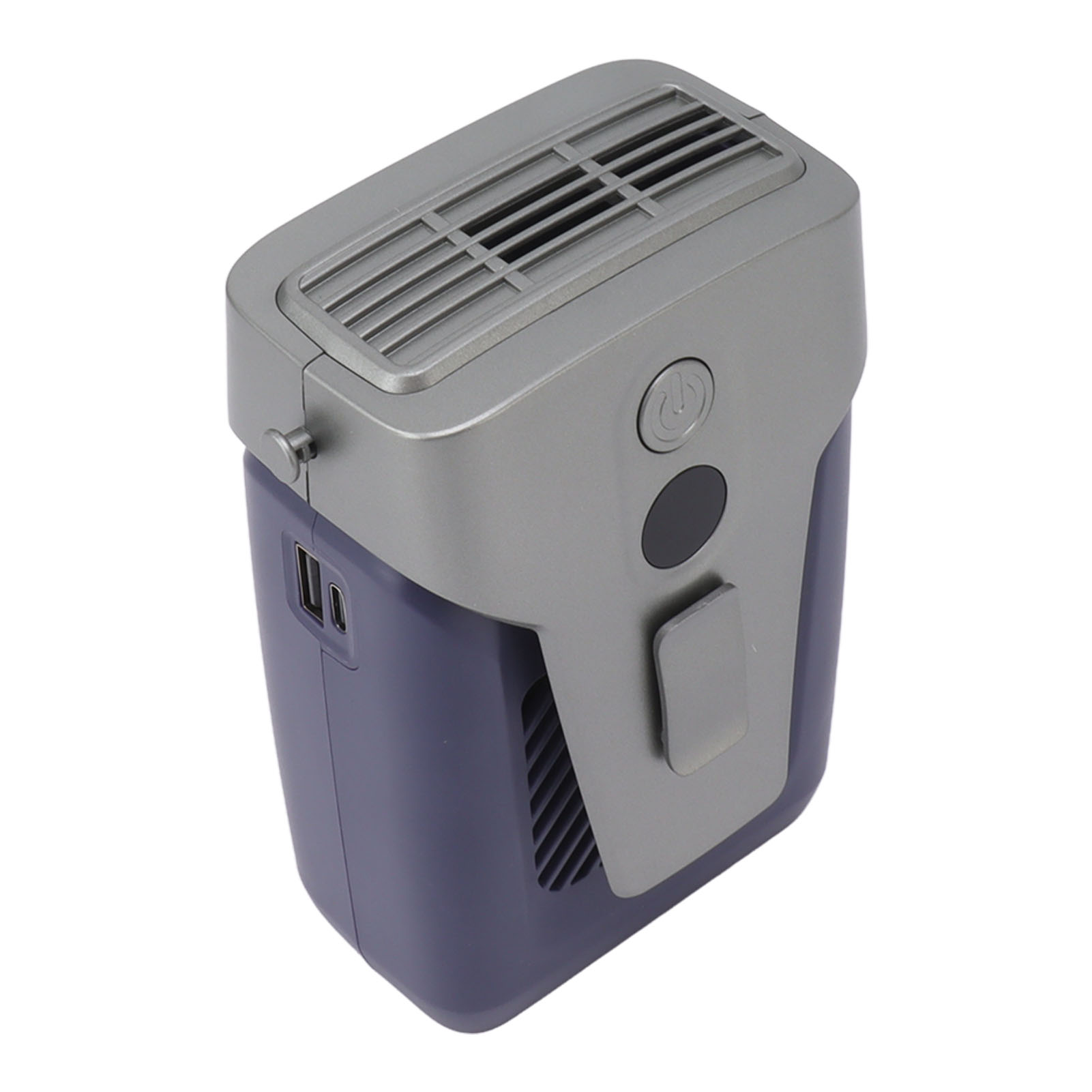 Verstellbarer, Blattloser Mini-hängeventilator Für Die Taille, Freihändig Nutzbar, Tragbar, Ideal Zum Wandern Und Angeln, Blau, 5 V