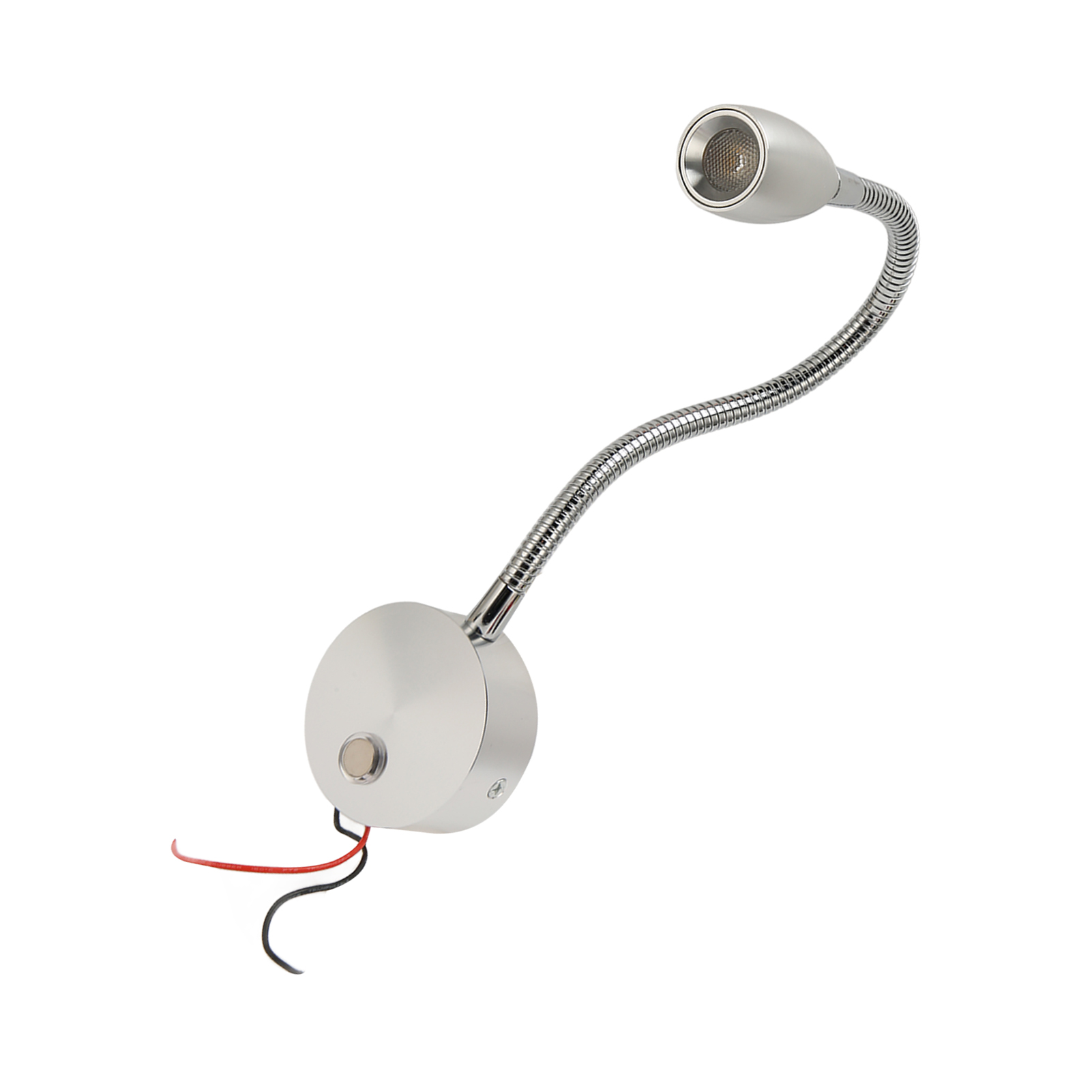 Led-schlafzimmerleuchte Mit Schwanenhals, Usb-anschluss (typ C), Touch-steuerung, 12–24 V Dc, Sanftes Licht, Geeignet Für Wohnmobile, Boote Und Mehr, Silberfarben