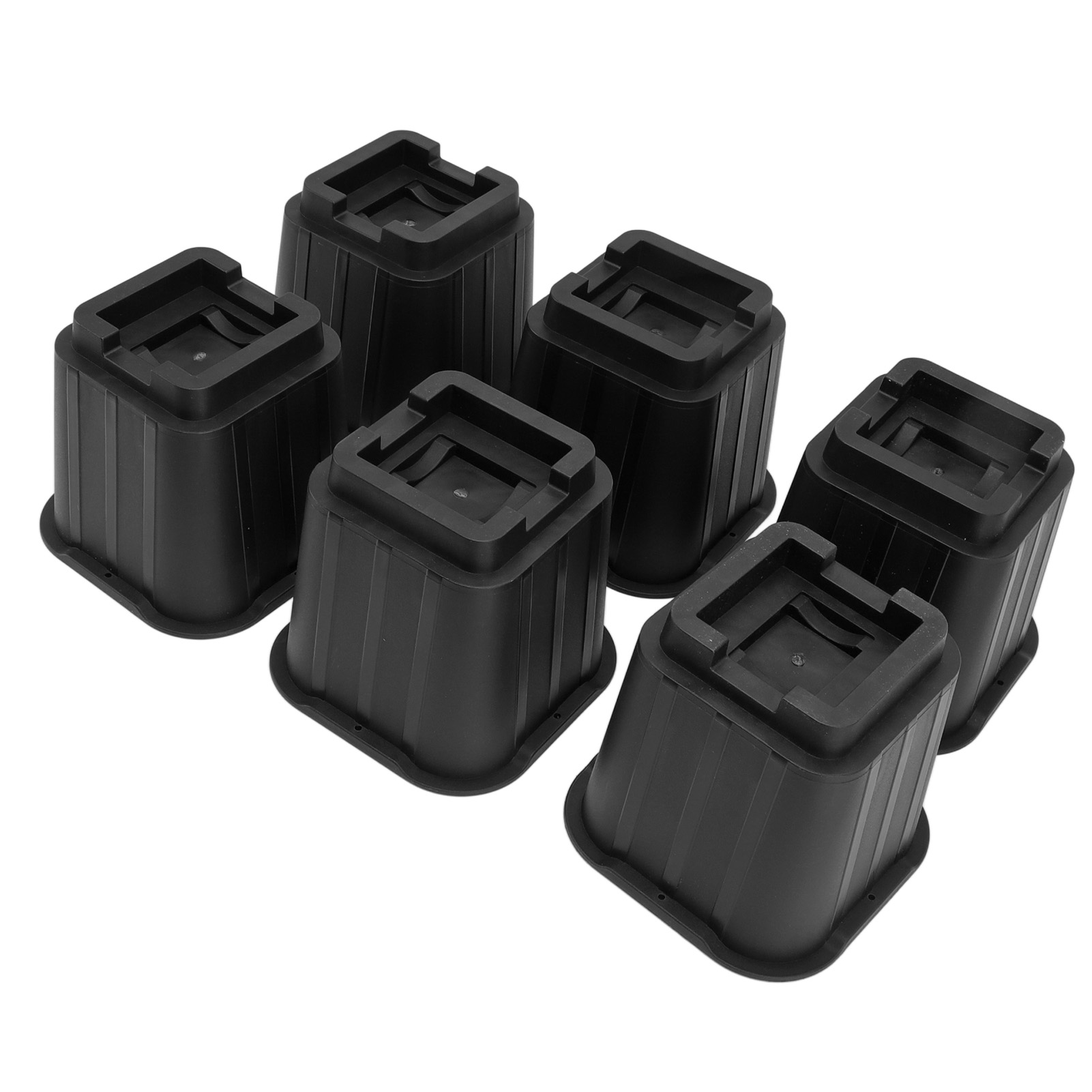 6er-set Multifunktionale Möbelfüße Aus Schwarzem Kunststoff, 12,7 Cm Hoch, Für Büro, Zuhause Und Sofa