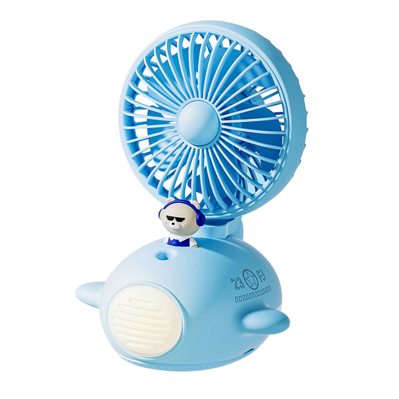 Niedlicher Luftbefeuchter-ventilator Mit Sprühfunktion, Usb-ladefunktion, Ideal Für Studentenwohnheim, Büro Oder Schule, Blau