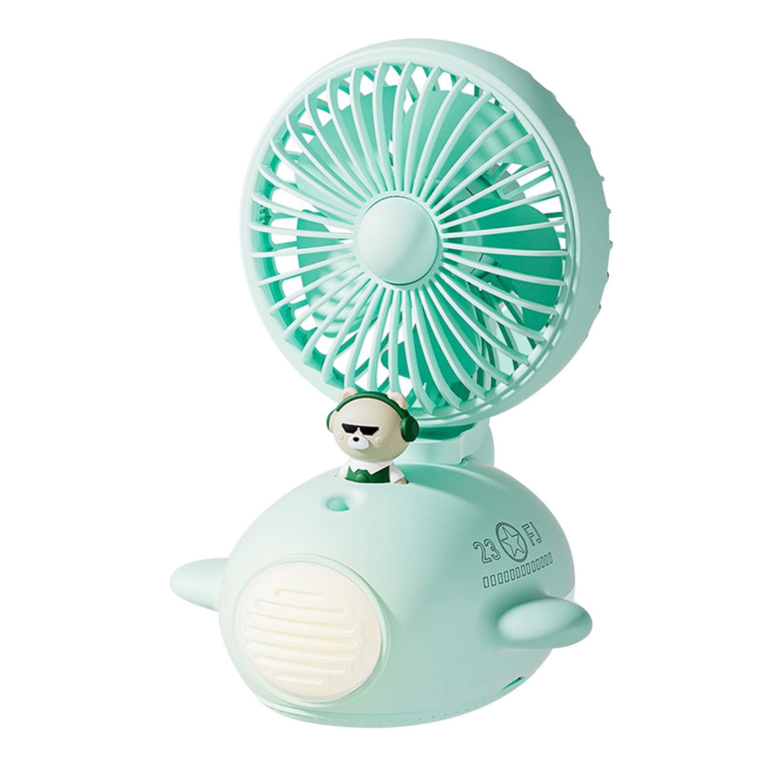 Niedlicher Luftbefeuchter-ventilator Mit Sprühfunktion, Usb-ladefunktion, Ideal Für Studentenwohnheim, Büro Und Büro (grün)