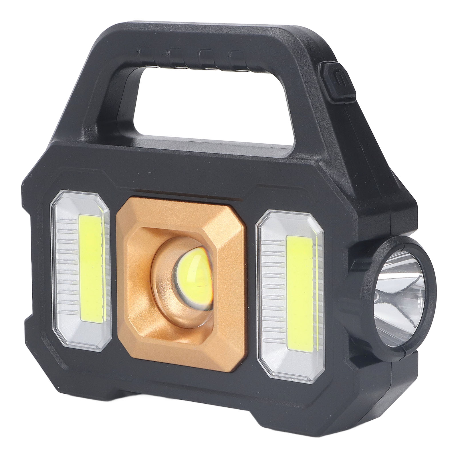 Led-suchscheinwerfer Mit Frontlicht, Cob-seitenlicht (2400 Lm), Tragbarer Usb-ladeanschluss Und Solarfunktion
