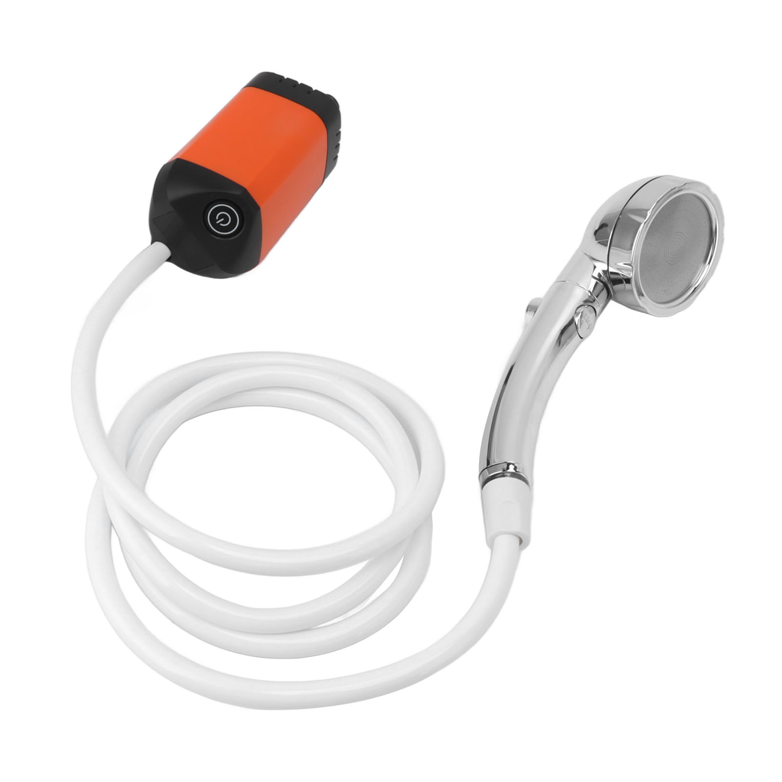 Tragbare Campingdusche, 3-stufige, Verstellbare Pumpe, Elektrisch, Wiederaufladbar, Orange