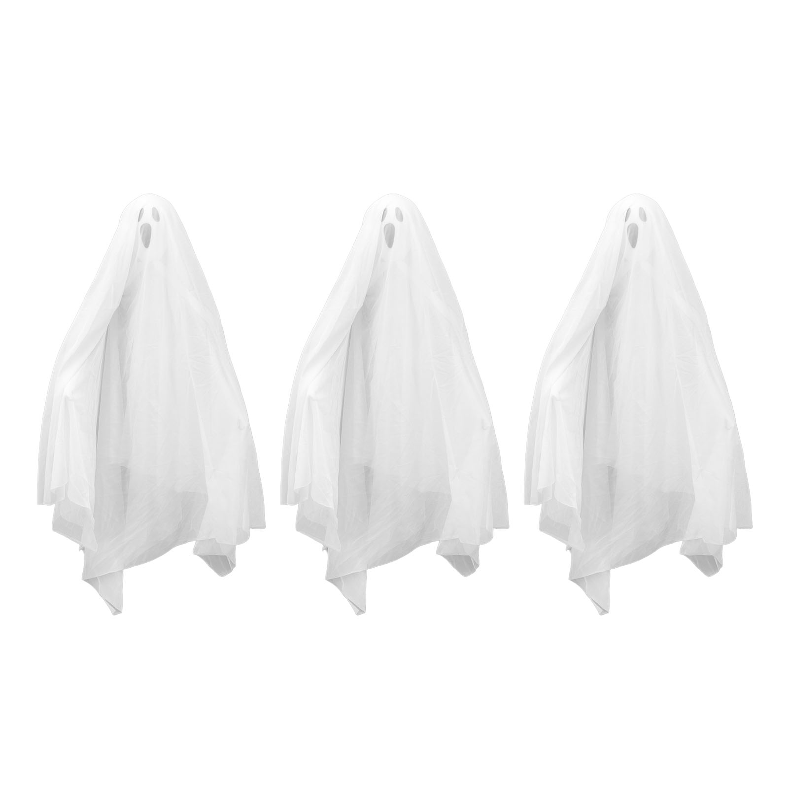 3er-pack Halloween-hängegeister, Die Im Dunkeln Leuchten, 2-lagig, Einfache Montage, Fliegende Geister Für Partys Und Als Innendekoration