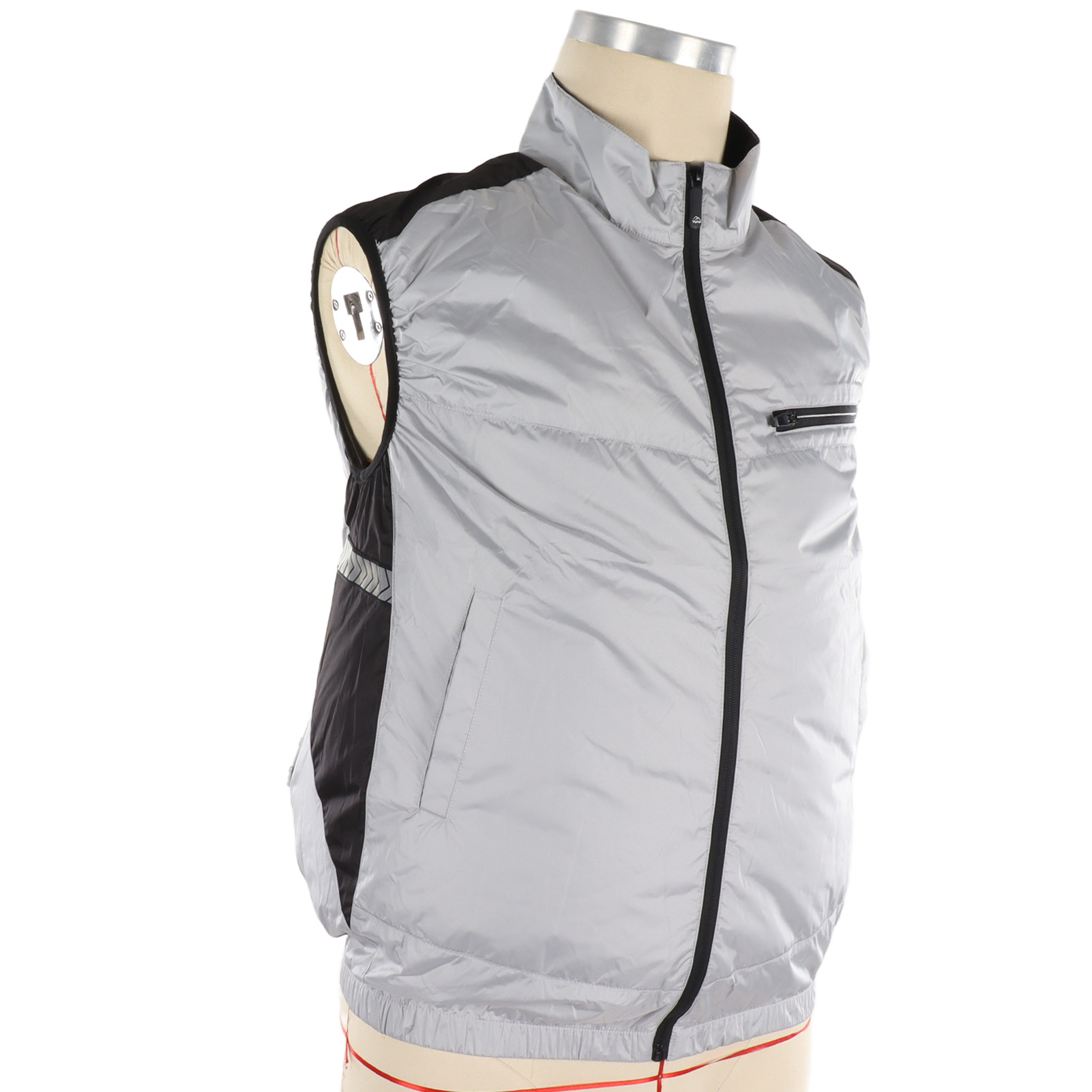 Klimatisierte Kleidung, Uv-beständig, Atmungsaktiv, Hautfreundlich, Tragbare Kühlweste Mit Ventilator Für Wandern Und Arbeiten, Xl, Hellgrau