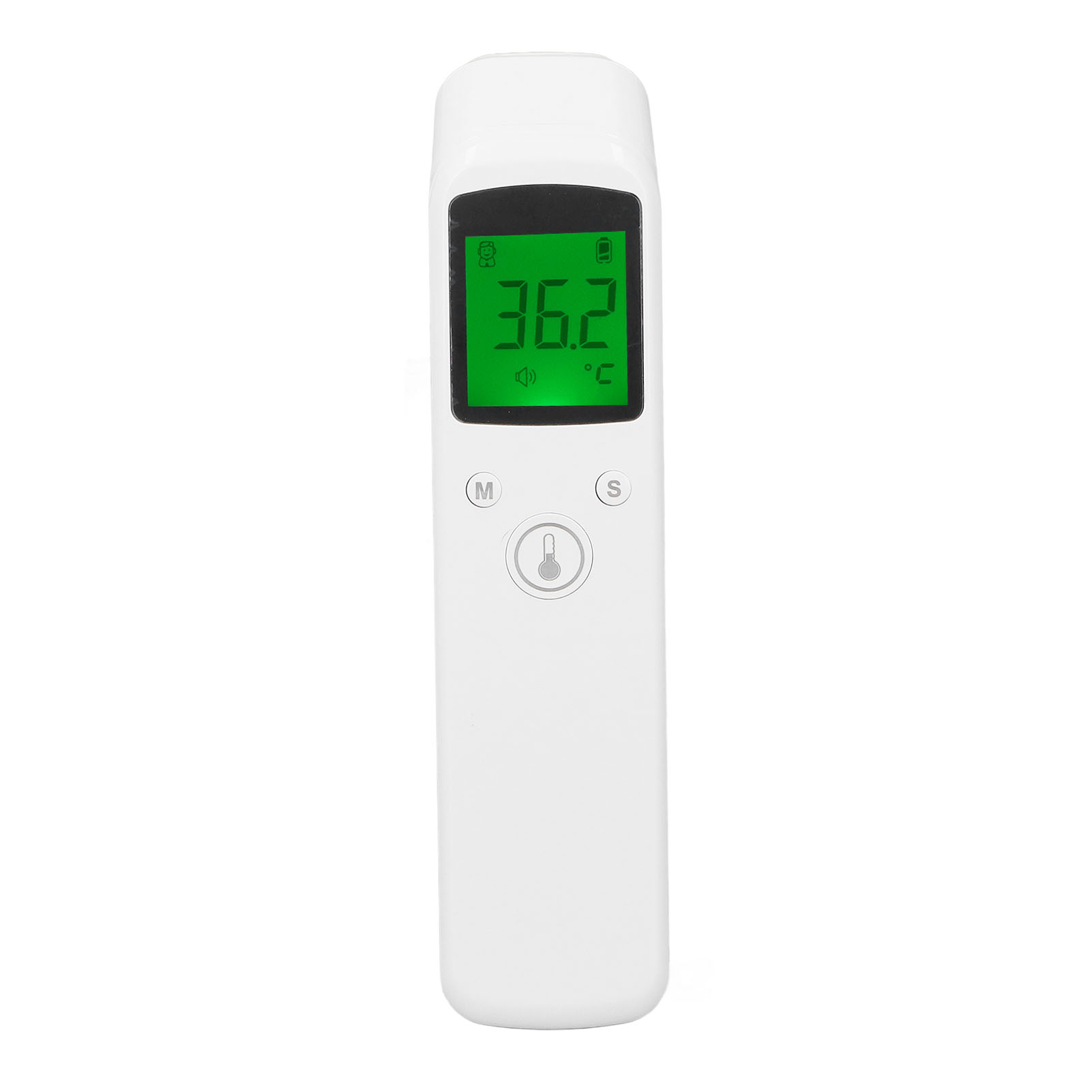 Infrarot-thermometer Mit Akustischem Signal, Großem, Übersichtlichem Display, Weißem Abs-kunststoff, Tragbar, Stirnthermometer