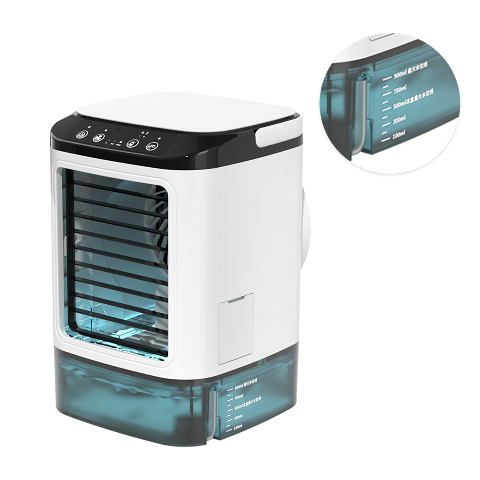 Verdunstungsluftkühler, Sumpfkühler, Tragbarer Klimaventilator Mit 3 Windgeschwindigkeiten Für Zuhause