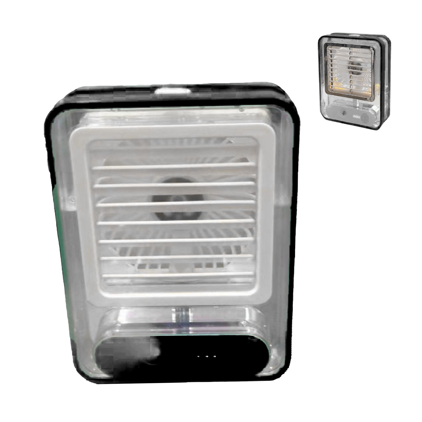 Tischventilator Mit Sprühnebel, 3 Geschwindigkeitsstufen, Usb-ladefunktion, Leiser Wassersprühventilator Mit Nachtlicht Für Schlafzimmer, Büro Und Reisen, Schwarz