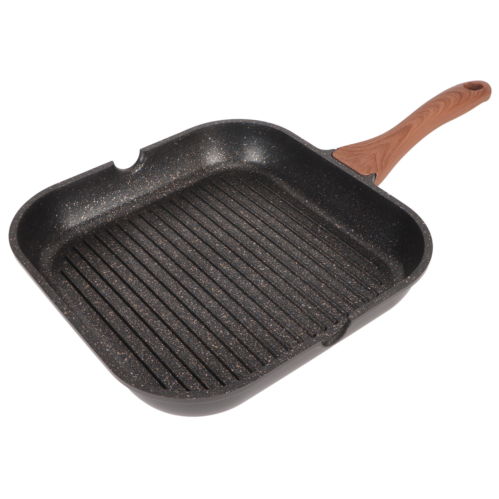 Grillpfanne Aus Aluminium, Induktionsgeeignet, Quadratische Bratpfanne Für Zuhause, Steakpfanne, Antihaftbeschichtet, S