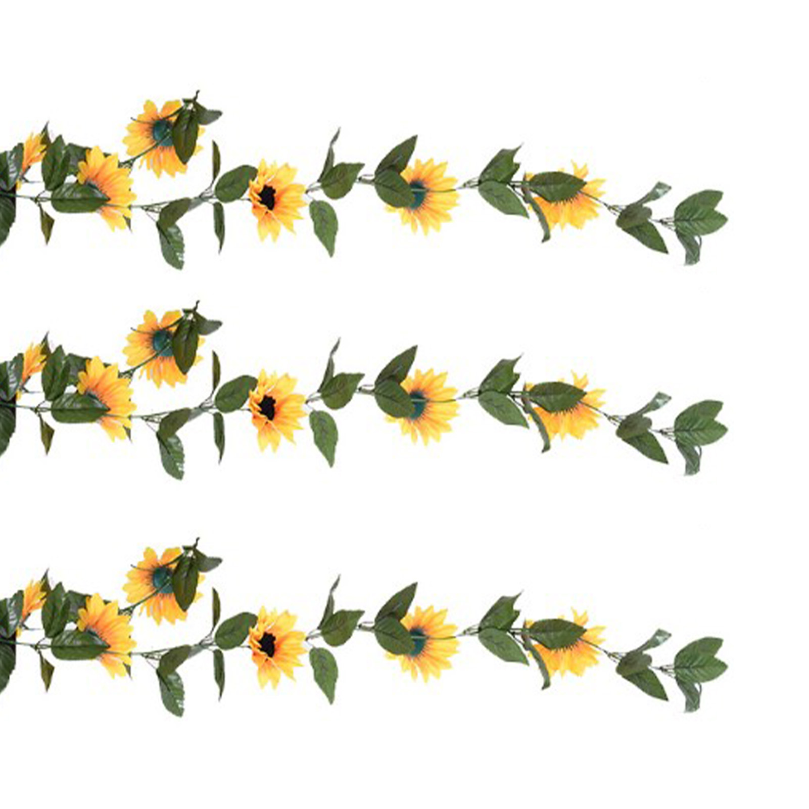 Künstliche Sonnenblumenranken, 200 Cm Lang, Naturgetreue Details, Leuchtende Farben, Sonnenblumengirlande Für Partys, Gärten Und Zäune