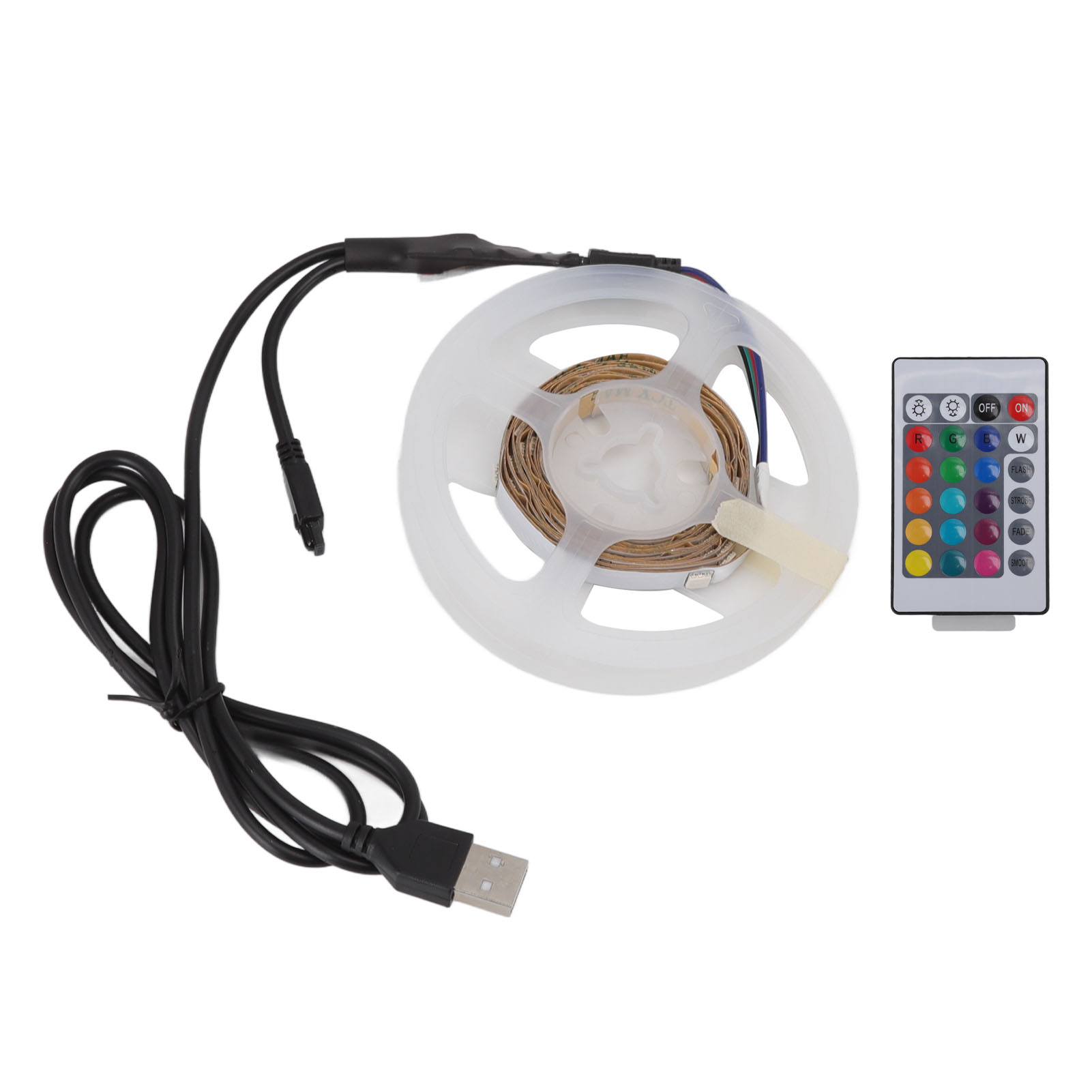 Rgb-led-streifen, 5v Usb, Bluetooth-app-steuerung, 24-tasten-ir-fernbedienung, 10 M / 32,8 Fuß, Ideal Für Partys, Bars Und Hochzeiten.