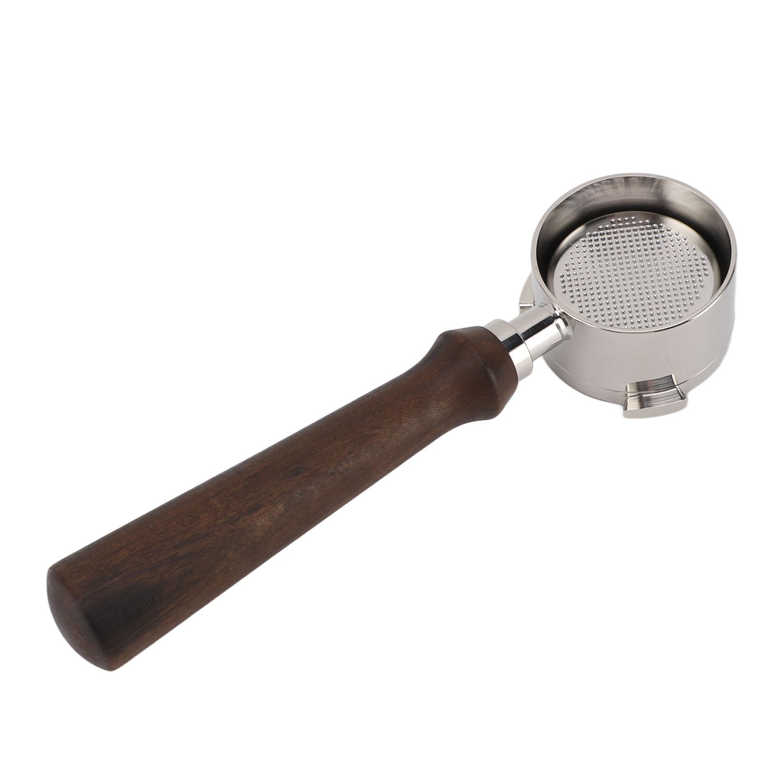 Bodenloser Siebträger Mit Schwarzem Rosenholzgriff, Edelstahl, 51 Mm, Gerader, Abnehmbarer 3-nagel-siebträger Für Delonghi Kaffeemaschinen