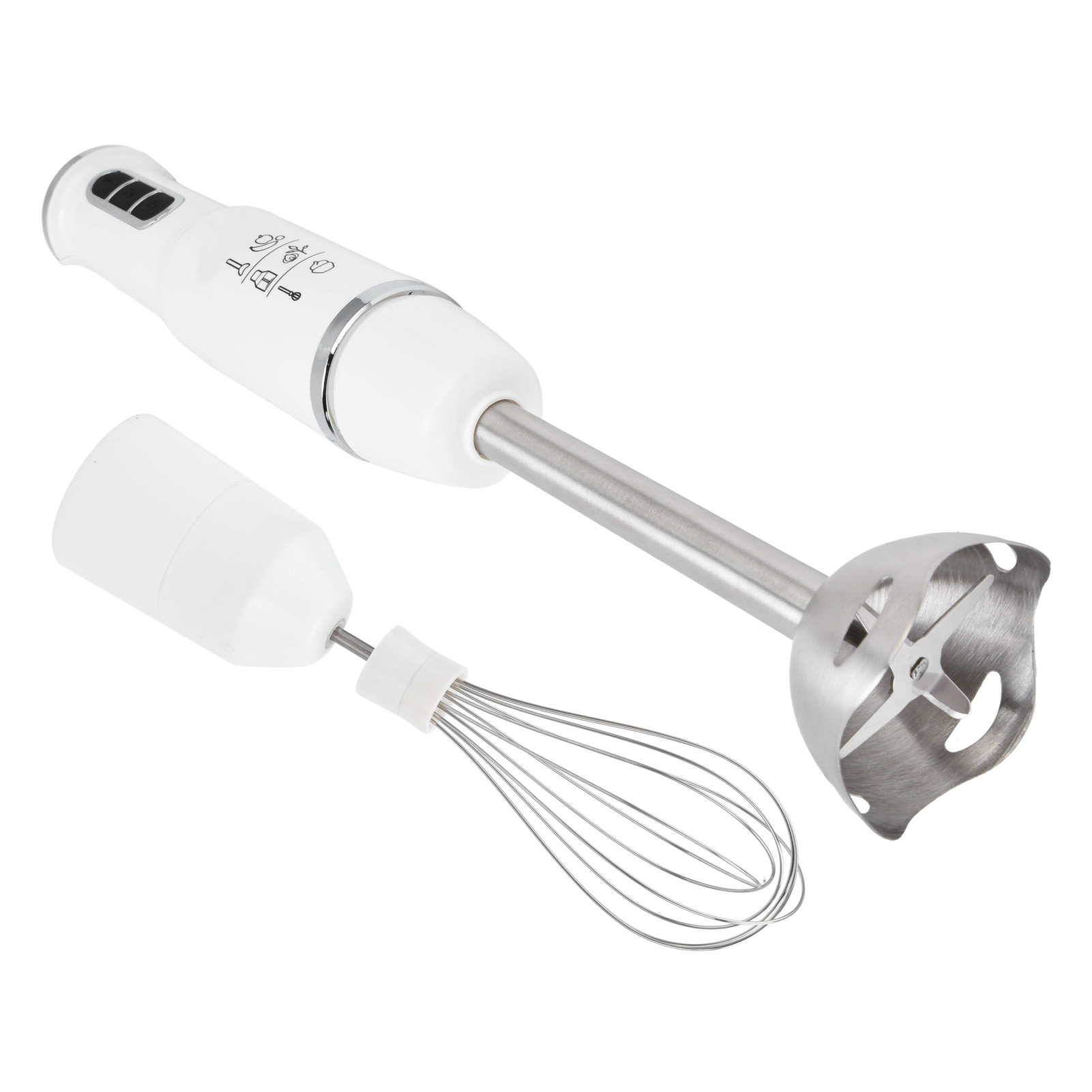 Multifunktions-stabmixer, 750 W, Elektrischer Küchenmixer Mit 3 Geschwindigkeitsstufen, Eu-stecker, 220 V, Weiß