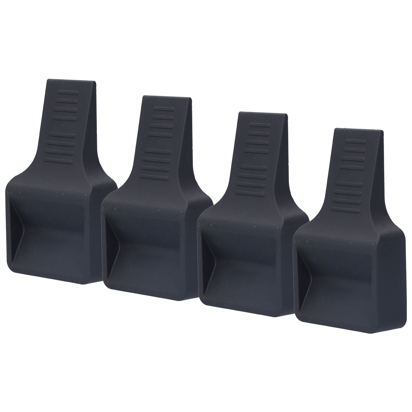 4 Stück Rollenstopper V-form Anti-rutsch-möbelrollenkappen Für Sofas, Betten, Stühle Und Schränke, Schwarz