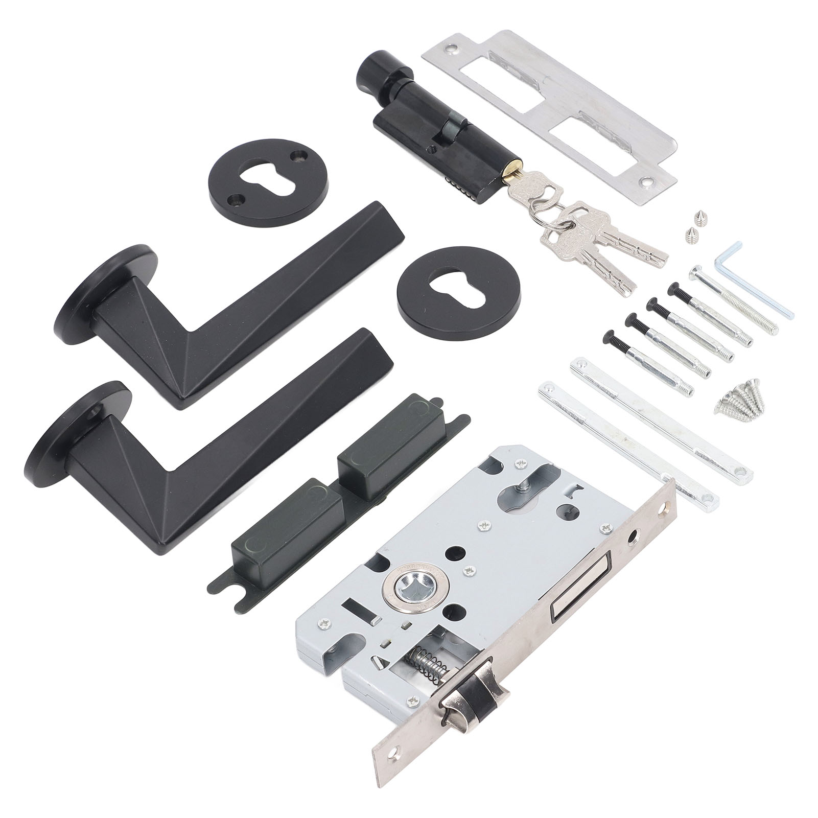 Professioneller Türgriff Aus Aluminiumlegierung Für Badezimmer-innentüren Mit Schlüsseln