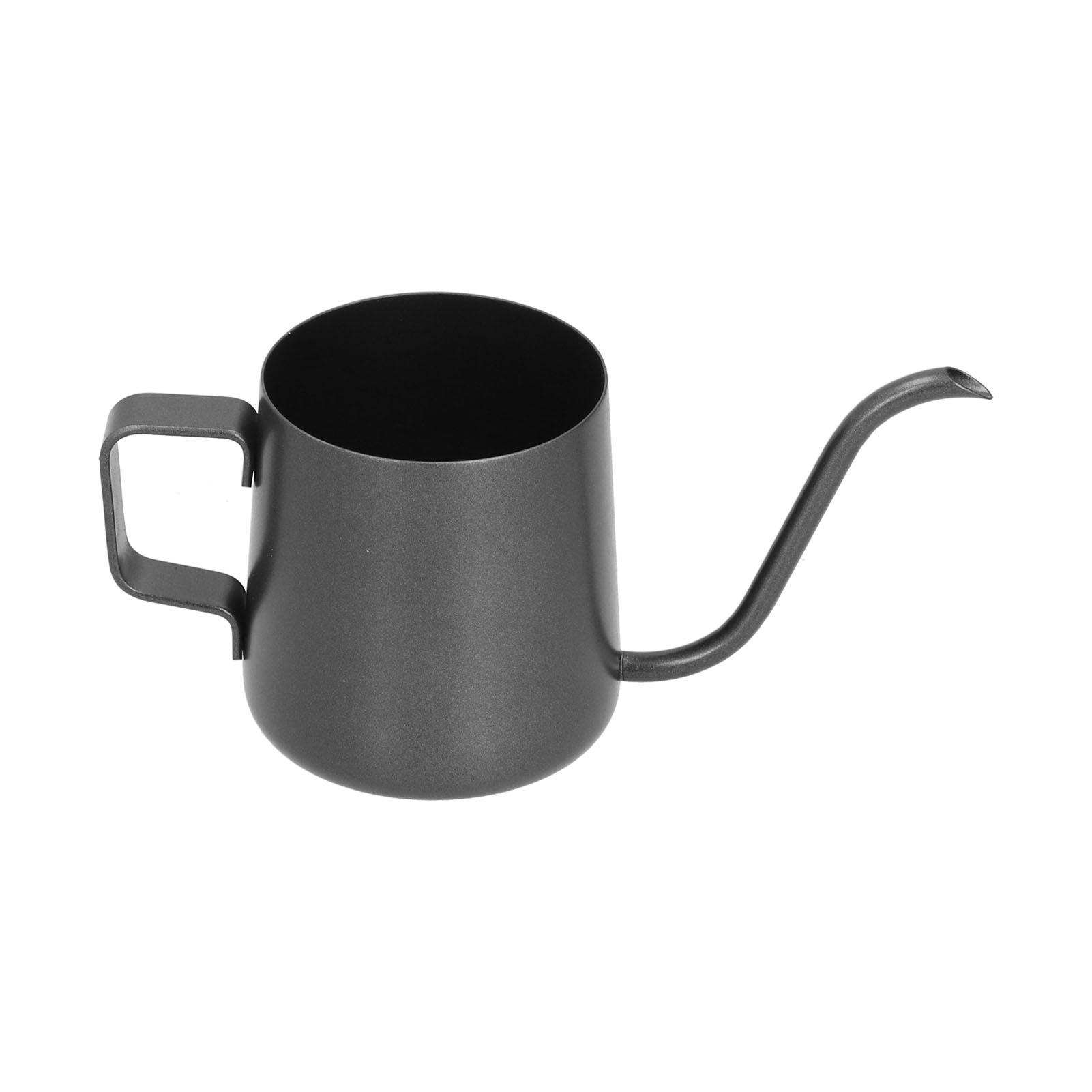 250 Ml Edelstahl-kaffeekanne Mit Hängeohr, Schwanenhalsausguss, Teekessel, Pour-over-kaffeekanne, Schwarz