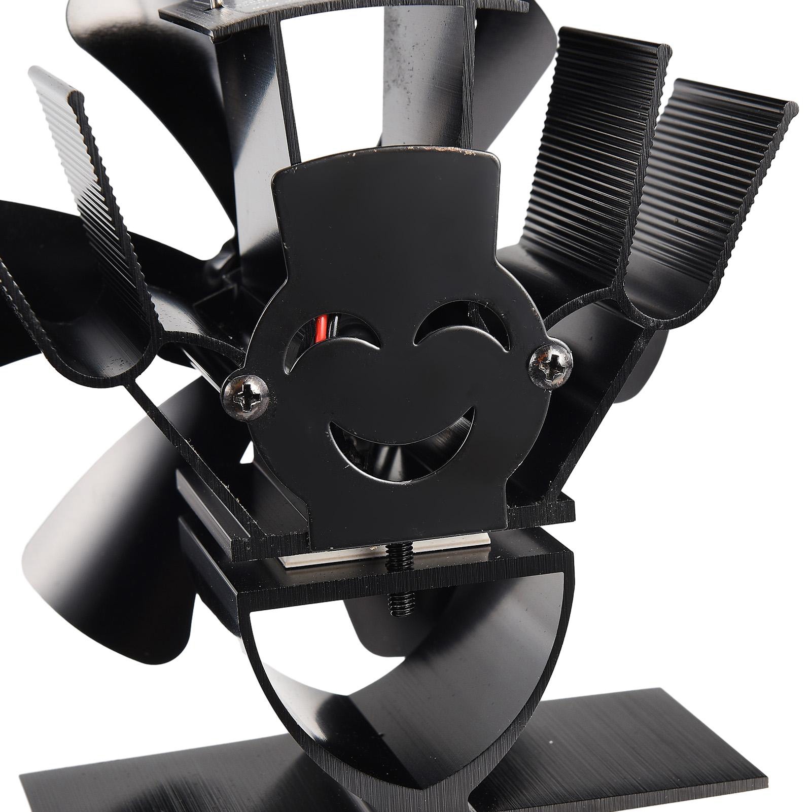 Ofenventilator Mit 6 Flügeln, Mini-kaminventilator, Wärmebetriebener Holzofenventilator