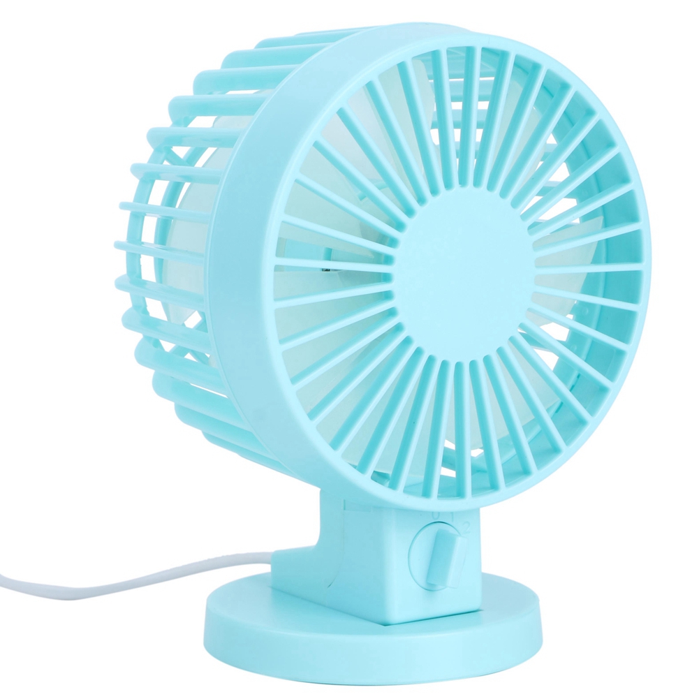 Tragbarer Mini-tischventilator Mit Usb-anschluss, Ultraleise, 45° Verstellbar, Für Homeoffice/schreibtisch, Blau