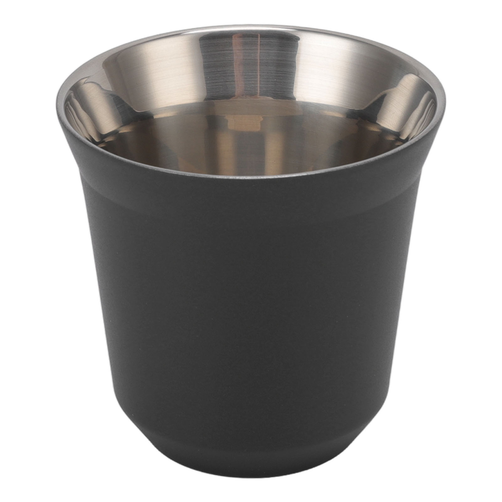 Kaffeebecher Aus Edelstahl 304, Doppelwandig Isoliert, Thermobecher Für Kaffee Und Tee, Schwarz, 80 Ml