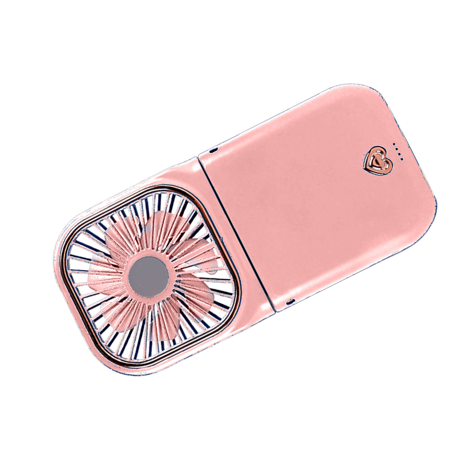 Faltbarer Halsventilator Mit Drei Stufen Verstellbar, Usb-aufladbar, Handlicher Mini-halsventilator Zum Aufhängen, Ideal Für Wanderungen Und Picknicks, Pink