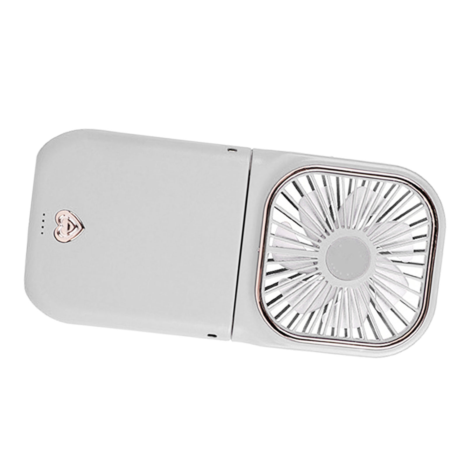 Faltbarer Halsventilator Mit Drei Stufen Verstellbar, Usb-aufladbar, Tragbar, Mini-halsventilator Zum Umhängen, Ideal Für Wanderungen Und Picknicks, Weiß